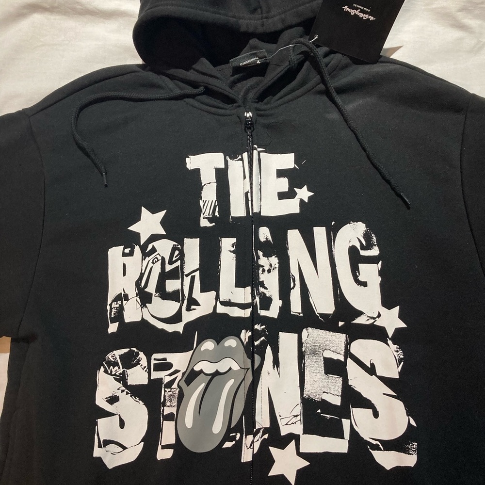 The Rolling Stones Full Zip-Up, Hooded Sweatshirt! Women’s size large, NWT! - Picture 3 of 6